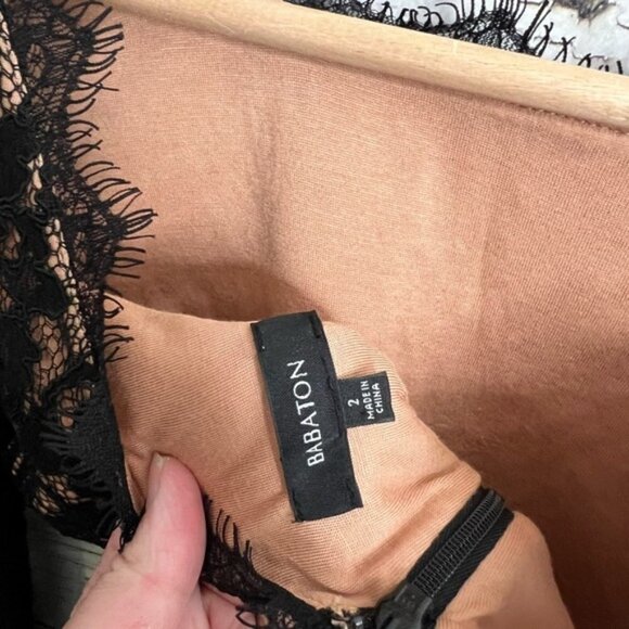 Aritzia Babaton Rafael Lace Sheath Mini Dress black size 2 - Picture 10 of 11